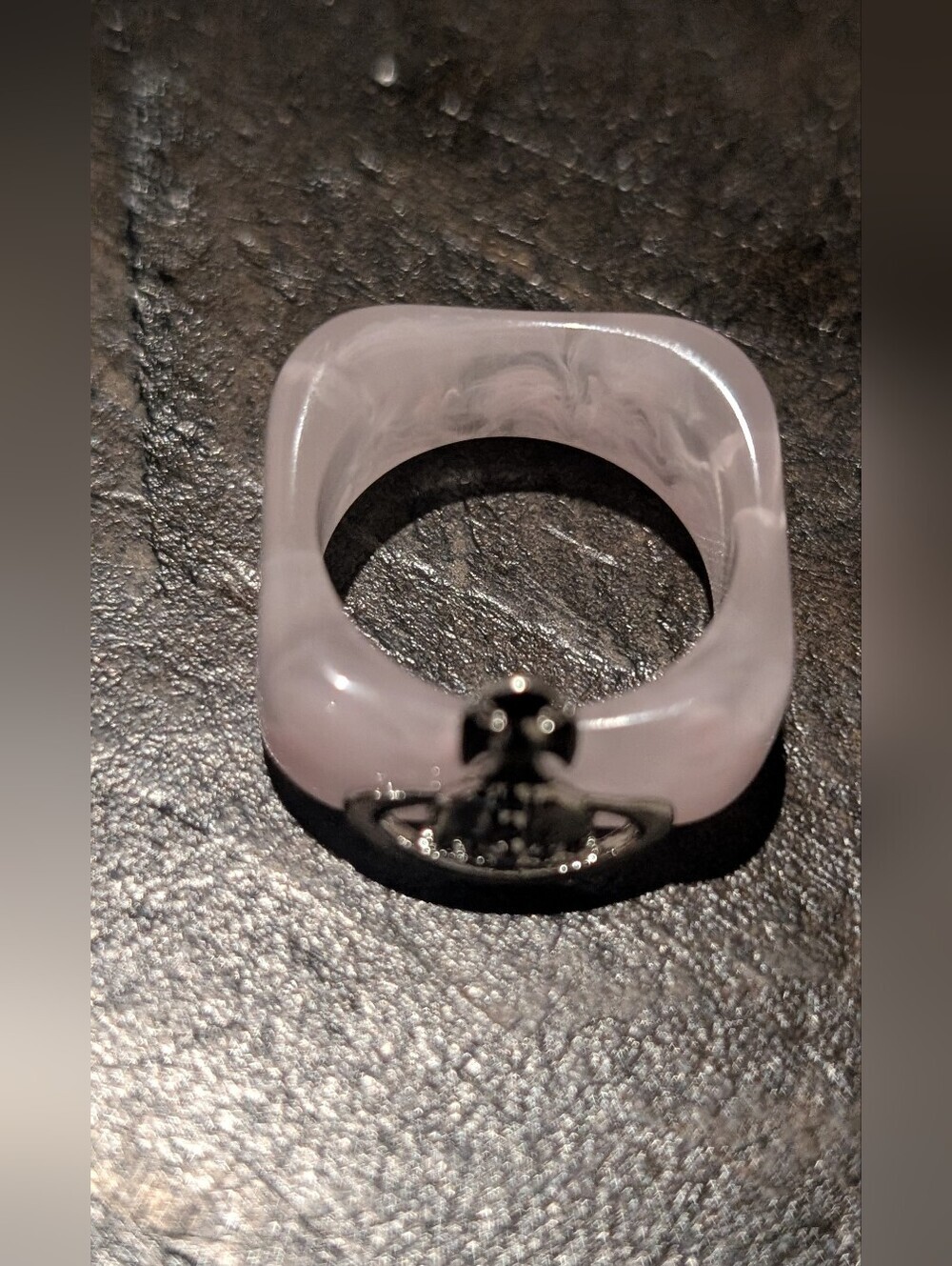 Inspired Designer Pink Resin Orb Ring Charm - Picture 4 of 8